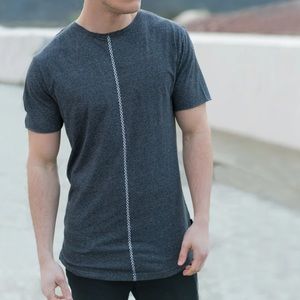 nANA judy Charcoal Tee with White Detail